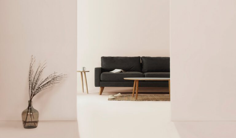 Minimalistisches Sofa in Schwarz