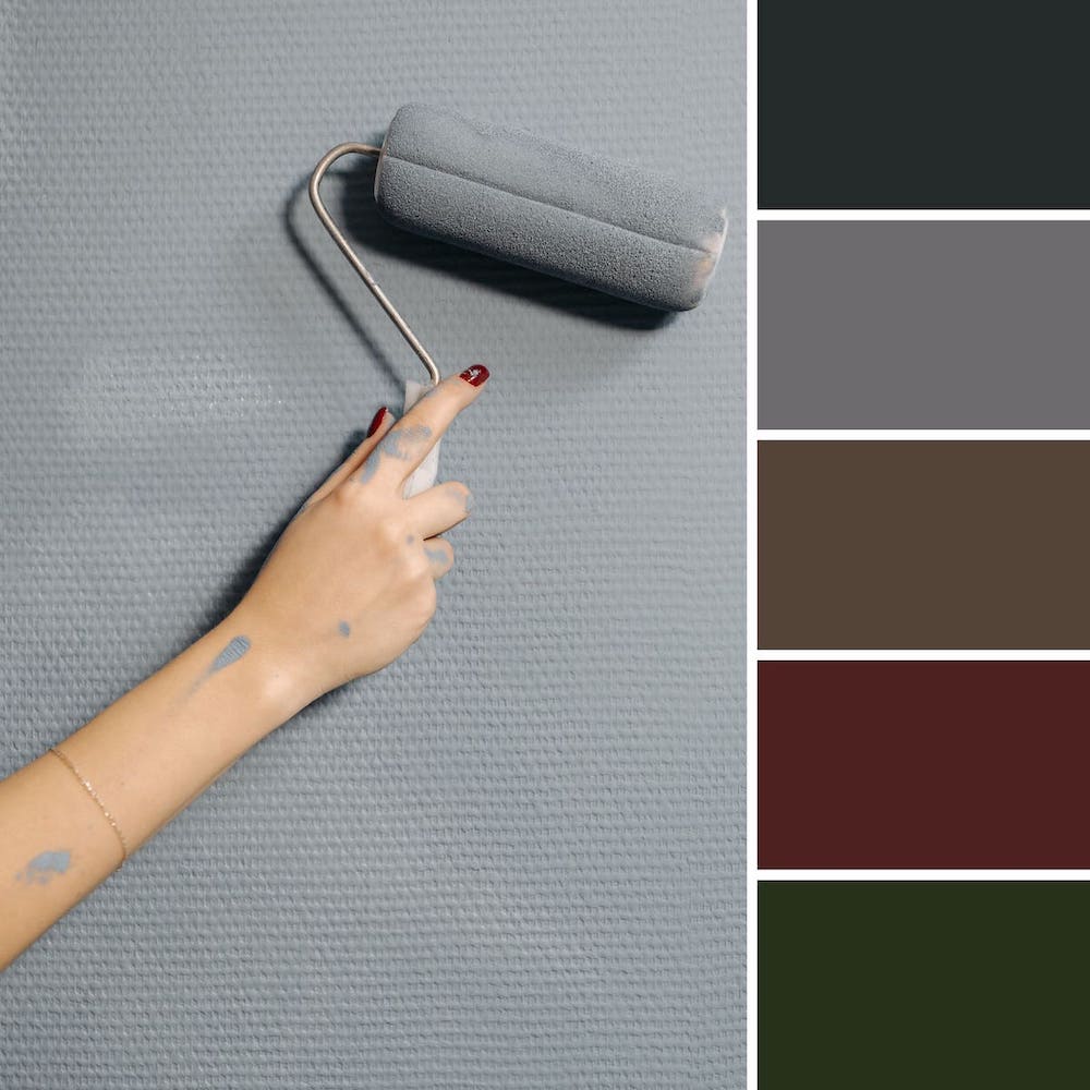 Farbpalette dunkle Wandfarben