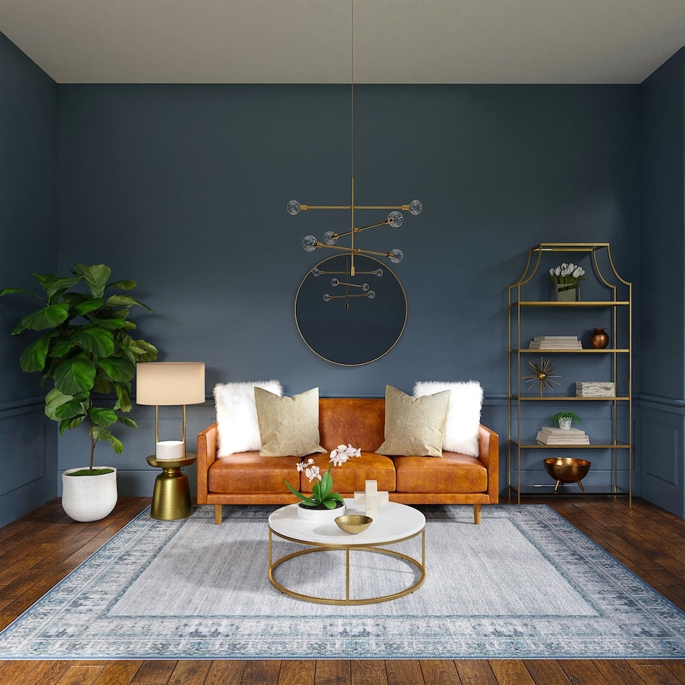 wirkung kühle wandfarbe im wohnzimmer