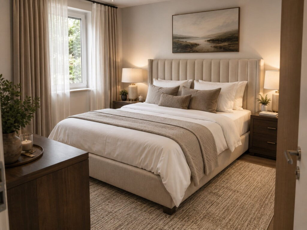 ferienwohnung schlafzimmer mit premium einrichtung