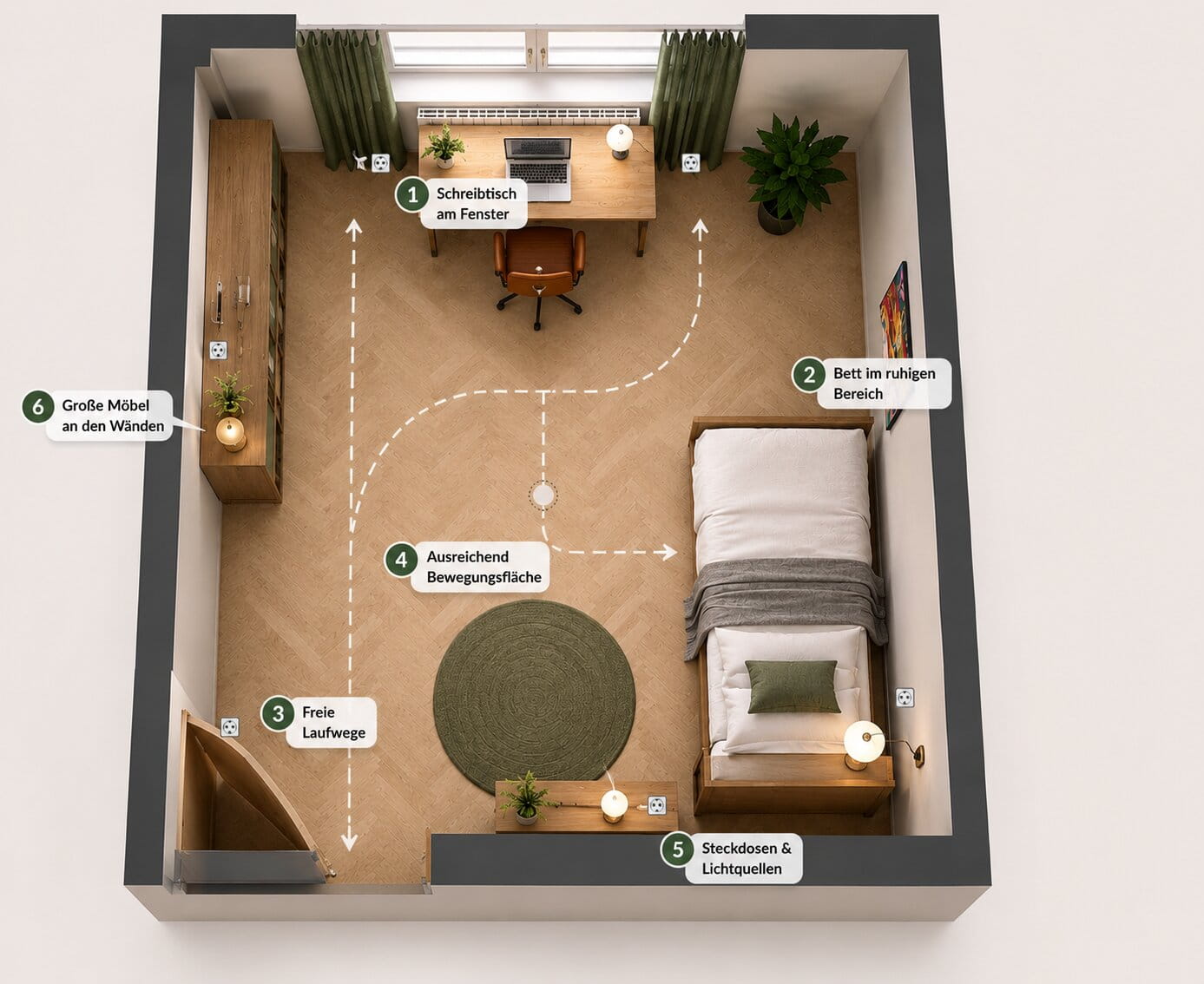 Home Office und Gästezimmer kombinieren