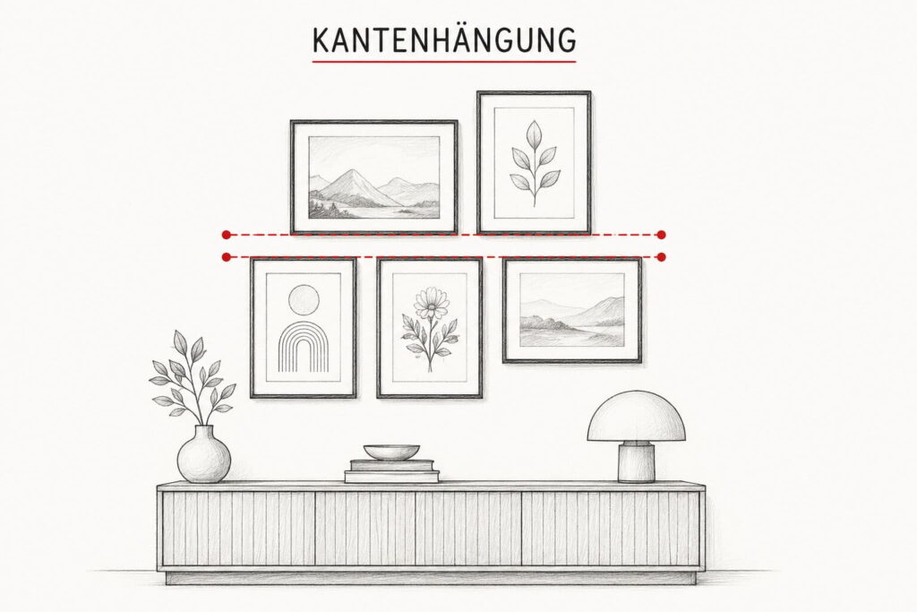 wandbilder in der kantenhängung