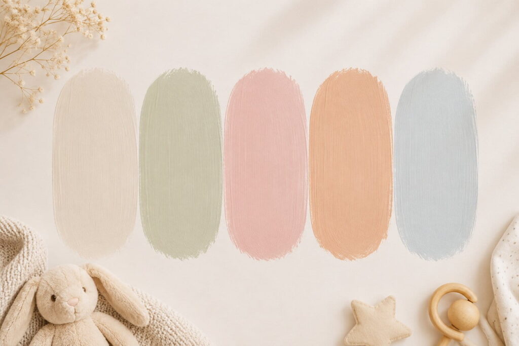 farbpalette wandfarben babyzimmer