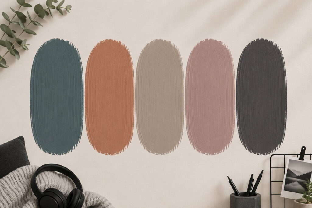 farbpalette wandfarben teenager zimmer