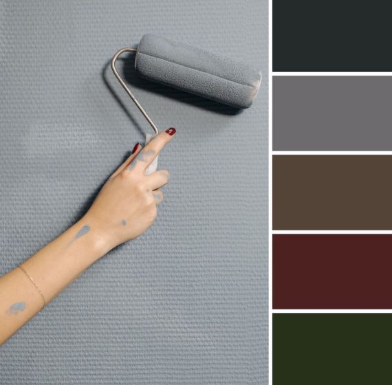 Farbpalette dunkle Wandfarben